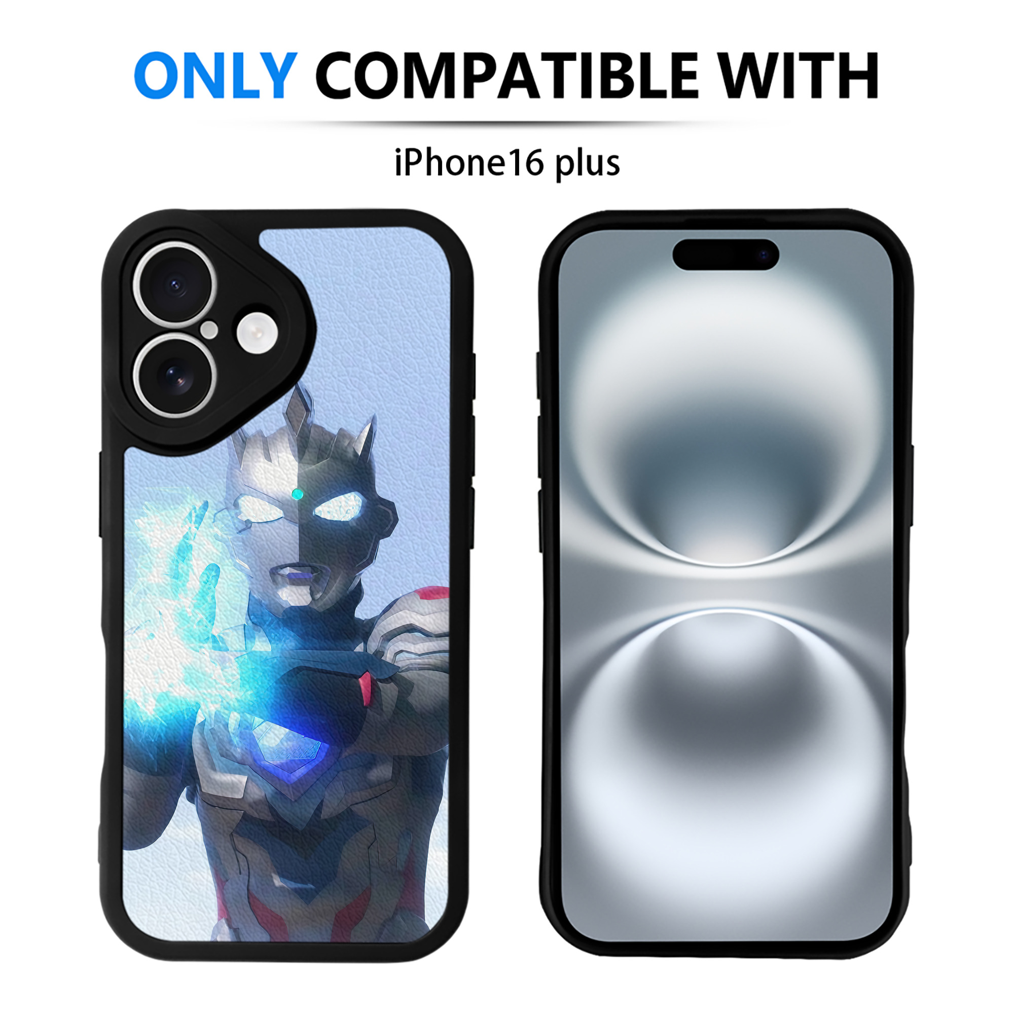 （画像用） ウルトラマン Ultraman 【iPhone 16シリーズ対応】シリコンスマホケース（レザー調） 材質：シリコン